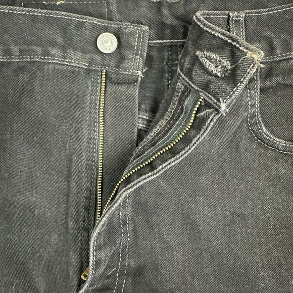 Vintage Levi's 560 Jeans Men 36x30 Black Baggy Denim Loose Fit Tapered Leg - Picture 3 of 15